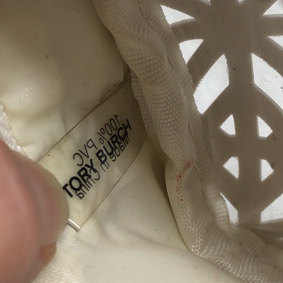 Tory Burch White Laser Cut Make Up Bag - Picture 3 of 12